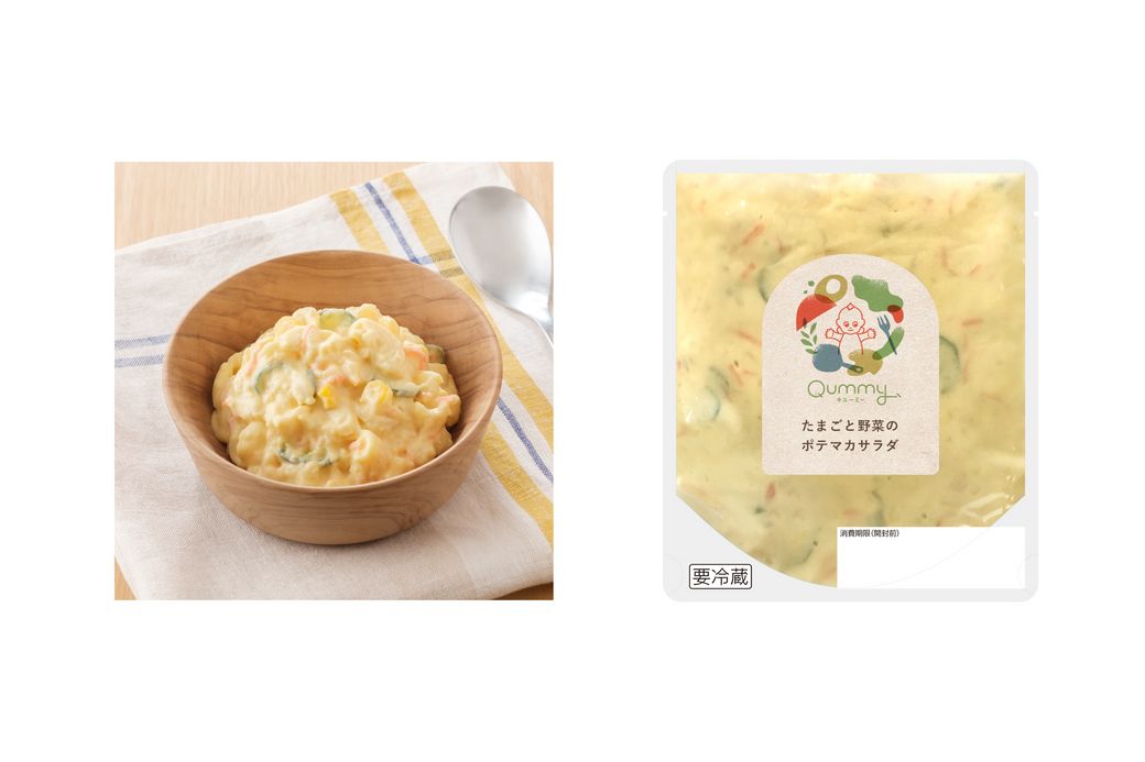 Qummyたまごと野菜のポテマカサラダのパッケージ